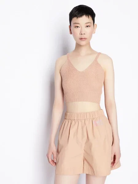 Armani Exchange Топ Коричневий бежевий