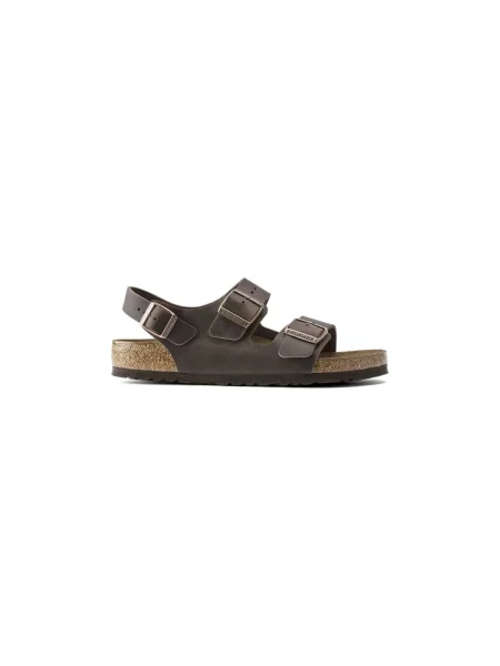 Sandały Birkenstock skórzane brązowe