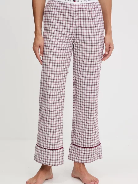 Долнище на пижама Tommy Hilfiger винено червено