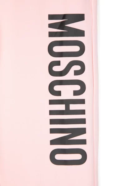 Spodnie dziecięce Moschino różowe