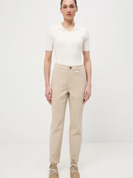 Medicine spodnie chinos z beżowe