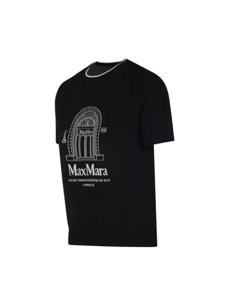 Koszulka Max Mara z okrągłym dekoltem czarna