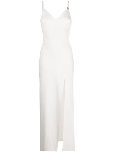 Rochie maxi Murmur fără mâneci de costum alb