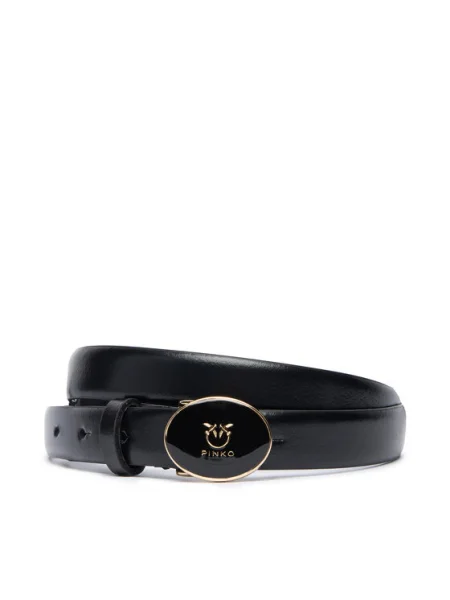 PINKO de Damă Round Enamel H2 Belt negru