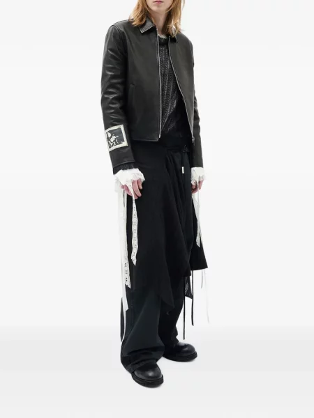 Pantaloni Ann Demeulemeester cu cordon negru