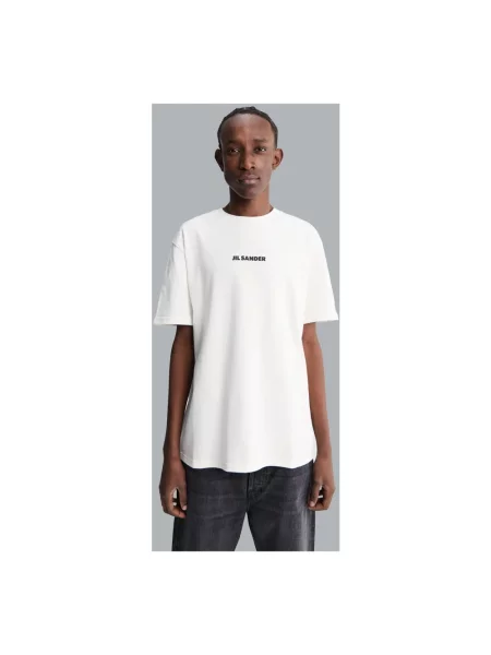Koszulka Jil Sander z logo biała