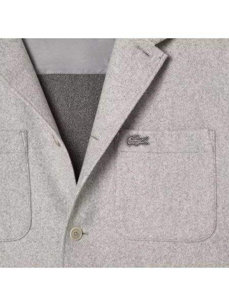 Lacoste Koszula Flanelowa Oversize szara