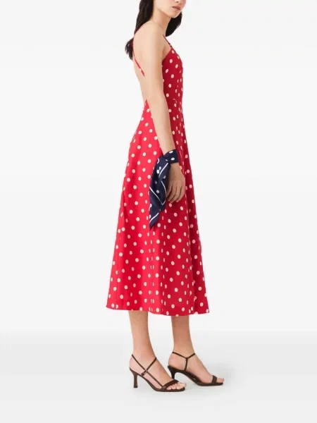 Rochie midi Maje cu buline roșu