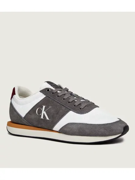 Pantofi Calvin Klein Jeans din piele retro gri