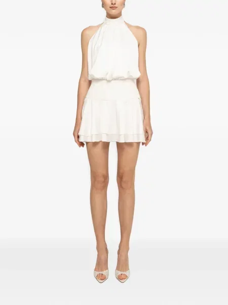 Rochie mini Nissa din satin alb