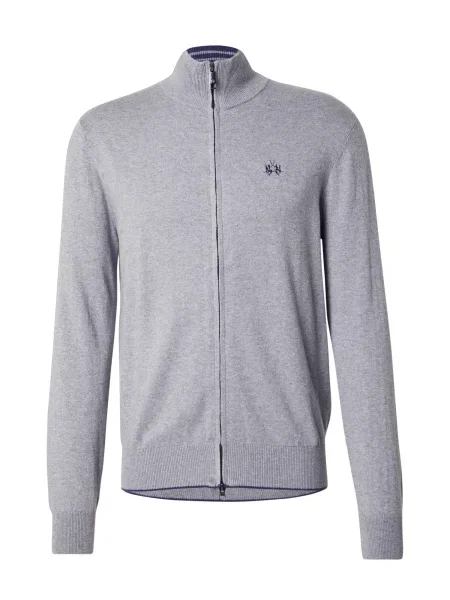 La Martina Kardigan melír šedý