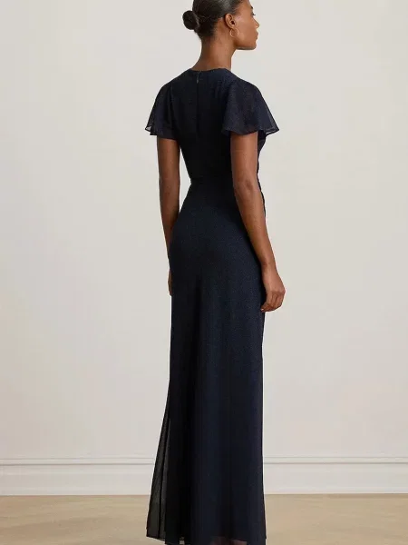 Сукня Lauren Ralph Lauren maxi розкльошена чорний