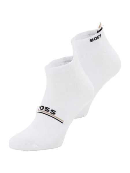 BOSS Nogavice Iconic brokat / črna bela