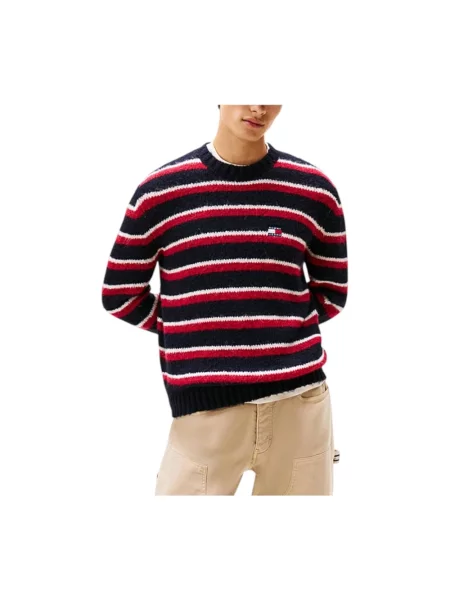 Sweter Tommy Jeans z alpaki granatowy
