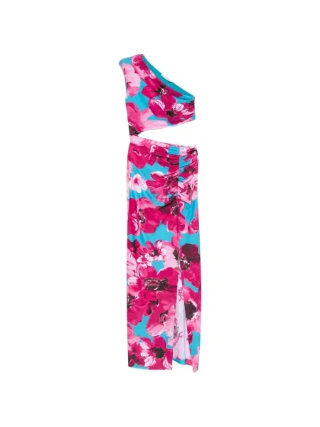 Rochie maxi Amen cu model floral cu imagine roz
