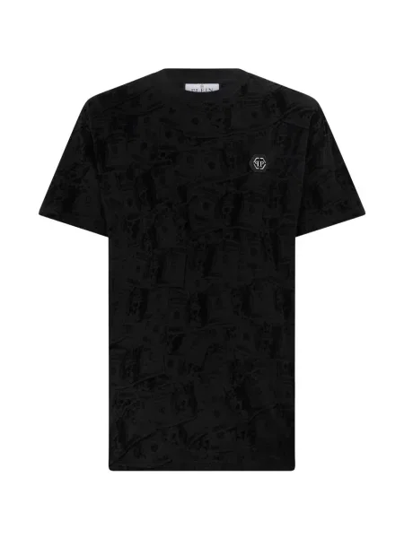 Tricou Philipp Plein cu imagine negru