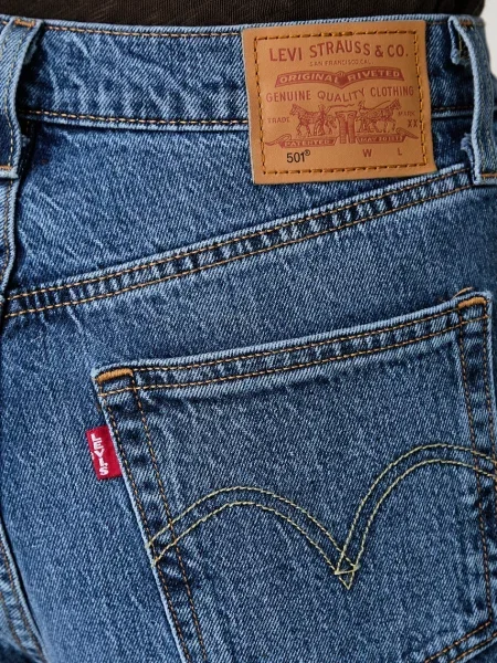 Levi's дънки дамски CROP синьо