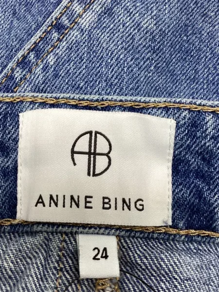 Fustă din denim Anine Bing albastru