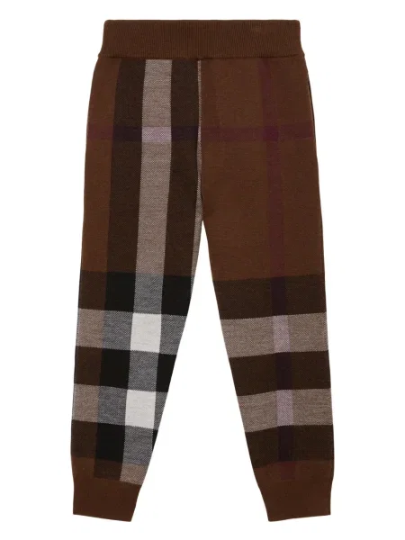 Spodnie dziecięce Burberry brązowe