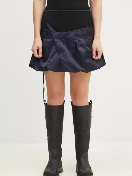 Ottolinger spódnica Drape Bomber Skirt mini prosta granatowy