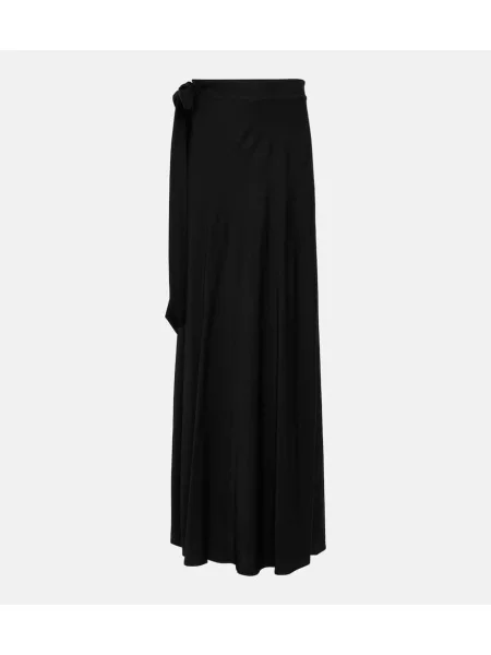 Fusta maxi Diane Von Furstenberg din satin negru