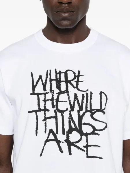Tricou Sacai cu imagine alb