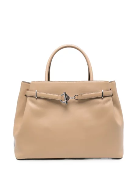 Geantă shopper Lauren Ralph Lauren din piele cu autograf