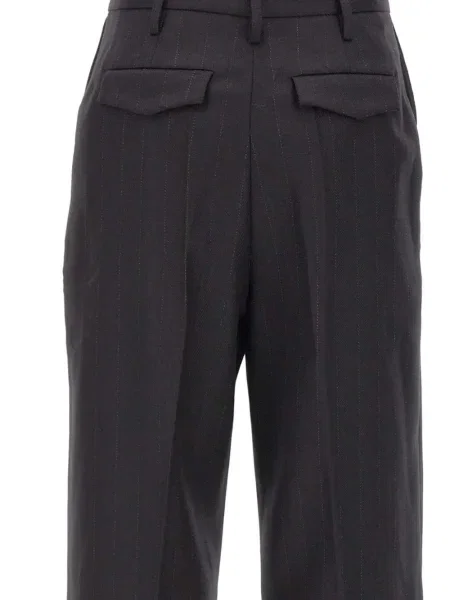 Pantaloni Herskind de lână cu dungi negru