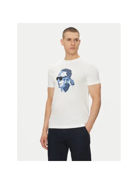 KARL LAGERFELD Majica Regular Fit bela