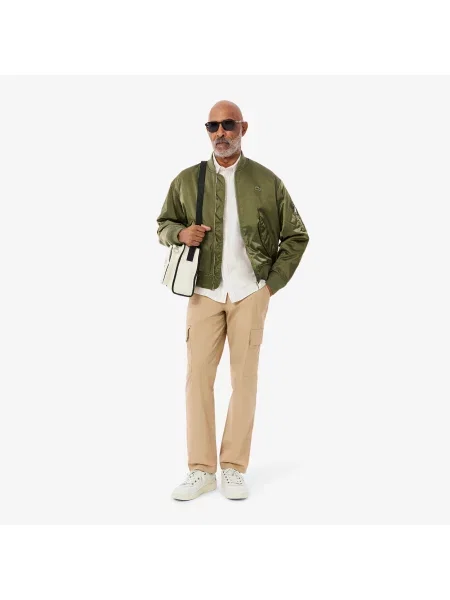 Lacoste Lekkie Spodnie Cargo Regular Fit beżowy