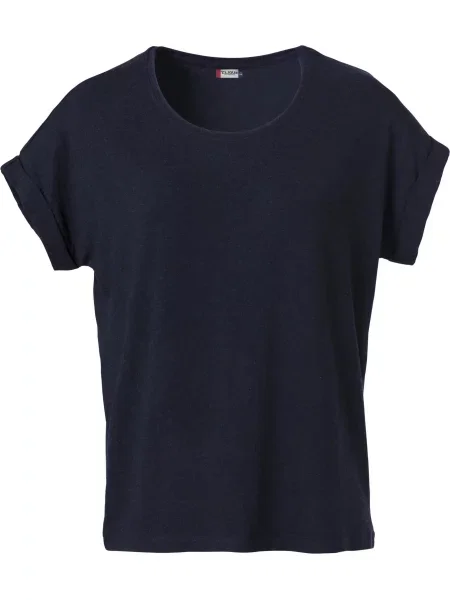 Clique koszulka Katy z luźny krój – dark navy niebieska