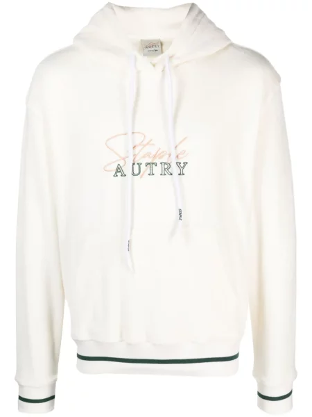 Haftowana bluza z kapturem Autry biała