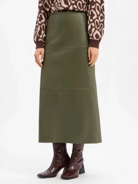 EDITED Spódnica ołówkowa Kobiety jednolity 34 zielony