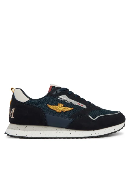 Sneakersy Aeronautica Militare Tmavomodrá modré