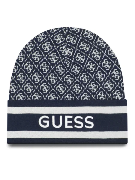 Шапка Guess SEVYN тъмносиньо