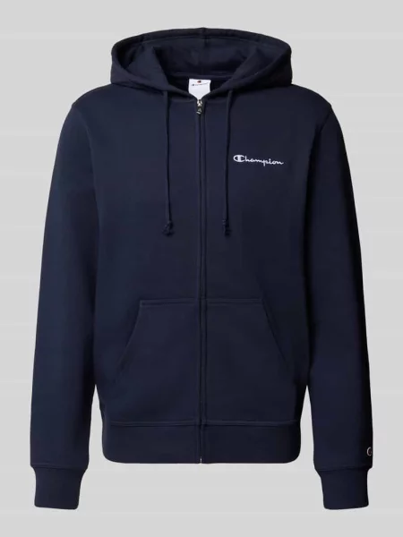 Bluza rozpinana z wyhaftowanym logo Champion granatowa