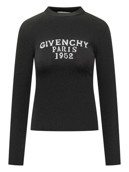 Top Givenchy żakardowy prążkowany czarny