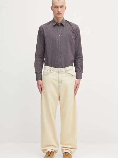 Сорочка Paul Smith regular класичний комір бордовий
