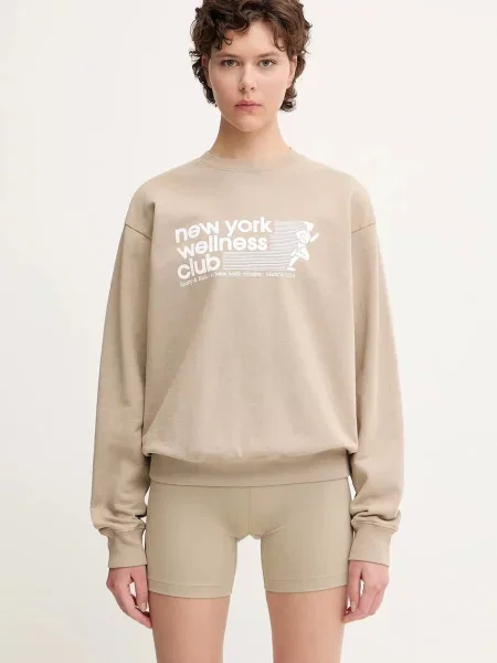 Sporty & Rich hanorac de Usa Wellness Club cu imprimeu bej