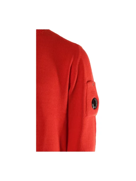 Lniany sweter C.p. Company czerwony