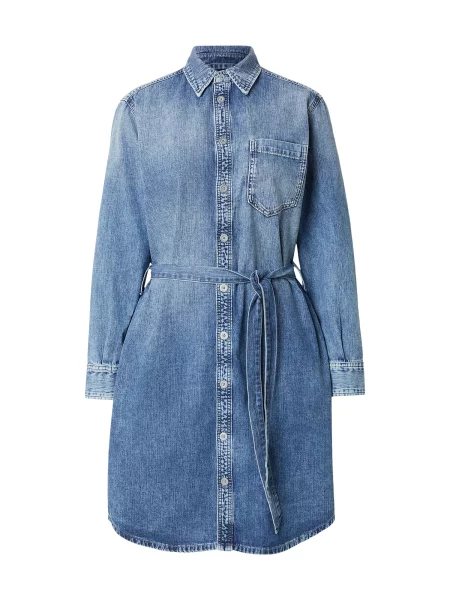 G-STAR Košulja haljina traper plavi
