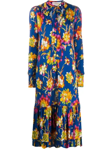 Rochie midi La Doublej până la genunchi de costum albastru