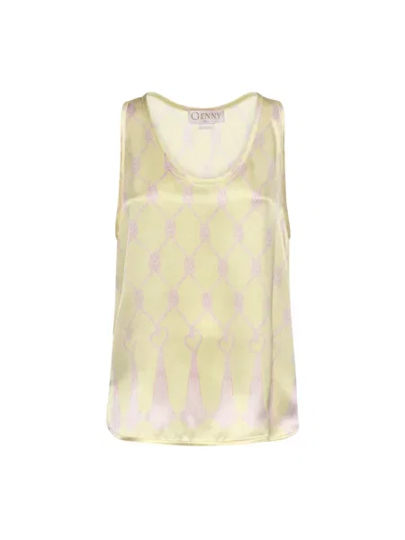 Top Genny bez rękawów żółty