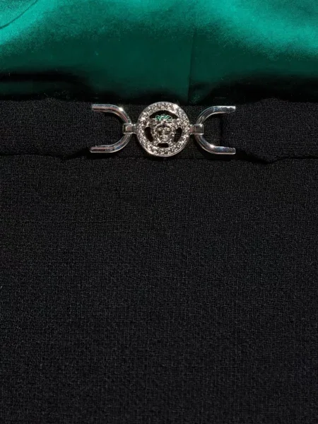 Fusta mini Versace cu cataramă negru