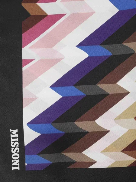 Fular Missoni cu imagine negru