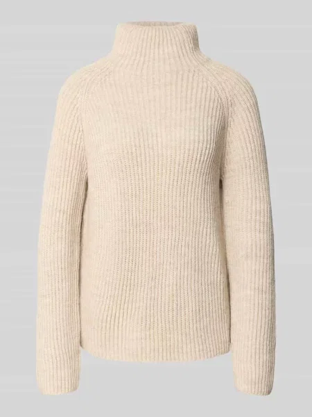 Sweter z dzianiny ze stójką model ARWEN' Drykorn beżowy
