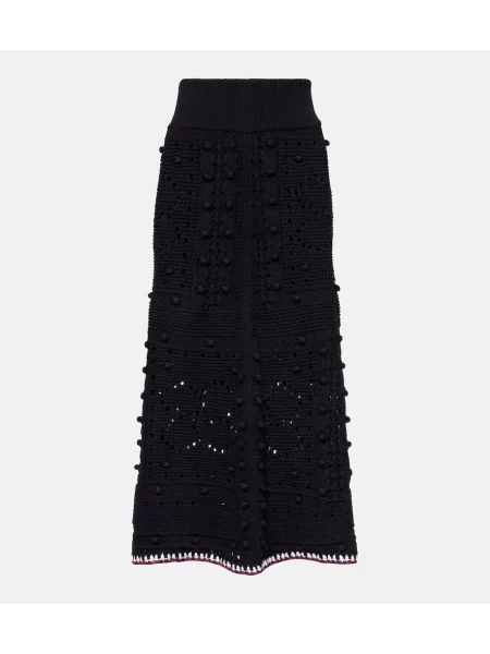 Fustă midi Dorothee Schumacher până la genunchi negru