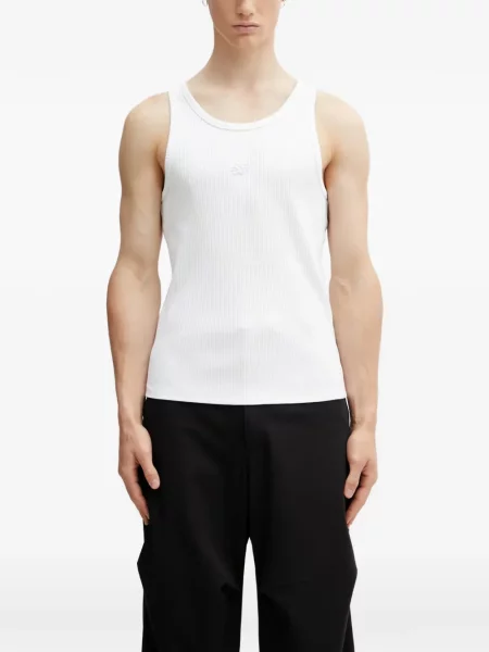 Vestă Filling Pieces tricotate cu autograf alb