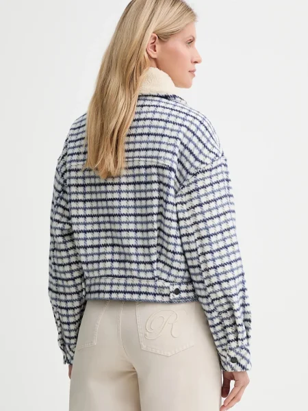 Bunda s příměsí vlny Levi's přechodná oversize modrá