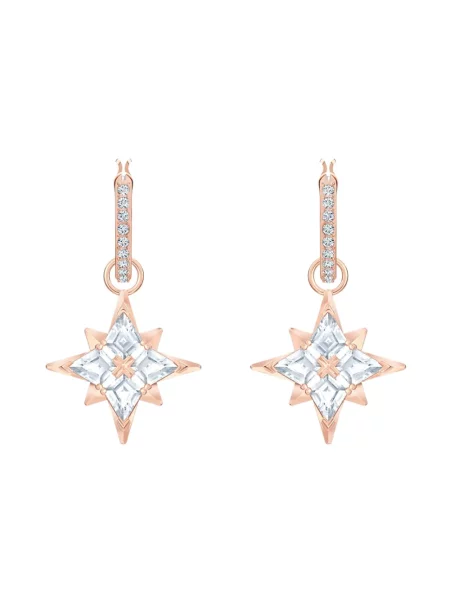 Kolczyki Swarovski różowe